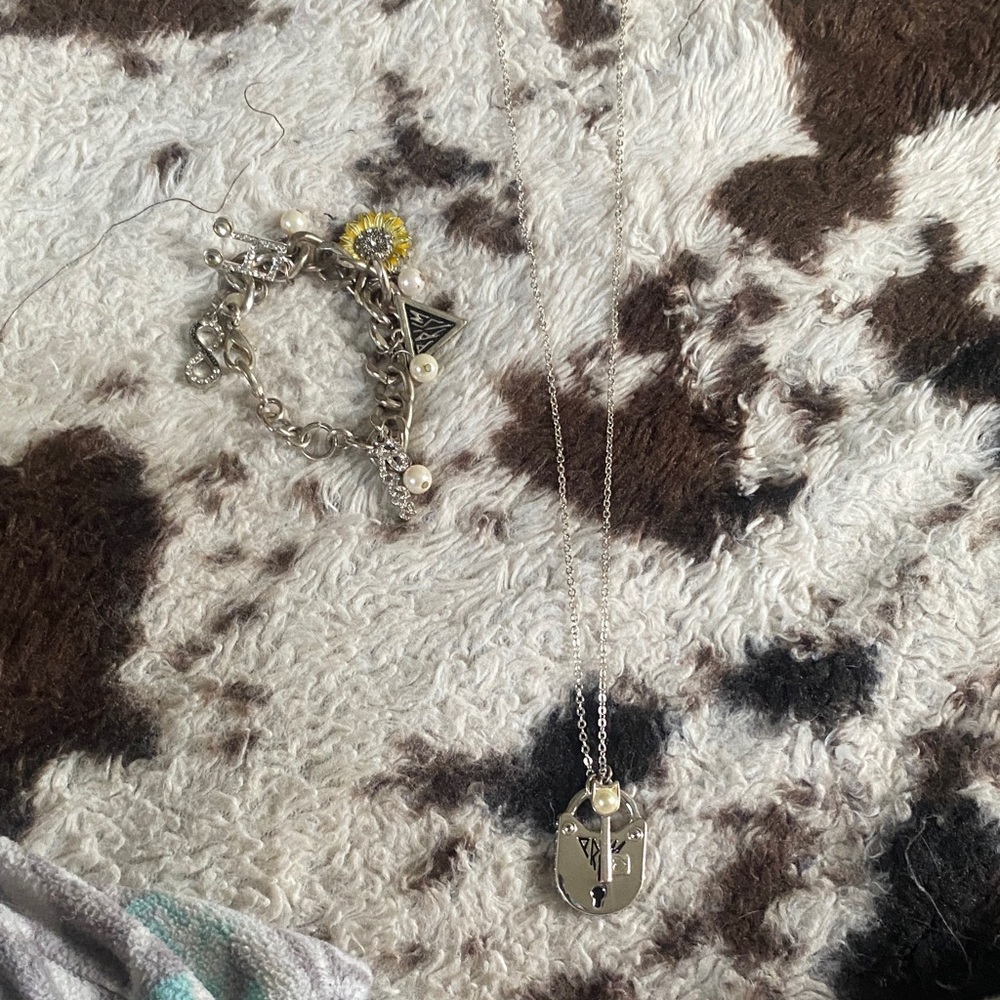 Katy Perry Collections Silver Tone Double-Layer Necklace with Yellow Accent